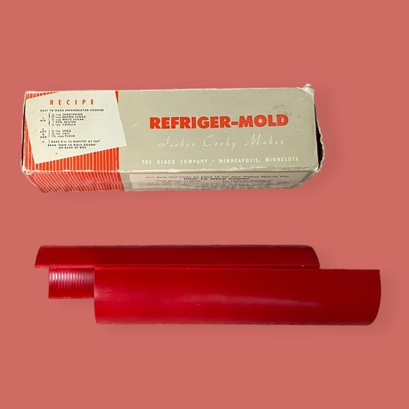 🍪 VTG REFRIGER-MOLD ICEBOX COOKY COOKIE MAKER FORM WITH RECIPES BY GLADD CO - Picture 5 of 7